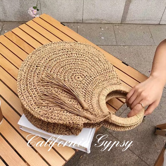 Bohemia Raffia Tassel Bag - Picture 3 of 7